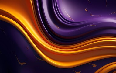 purple mustard abstract 3D fluid circle background. generative ai