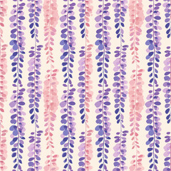 Wisteria seamless pattern. Can be used for gift wrapping, wallpaper, background