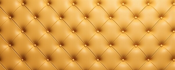 Seamless light pastel ochre diamond tufted upholstery background texture 