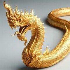 golden dragon statue on the wall
