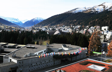 Switzerland: The World Economic Forum Congress Center in Davos, Graubünden