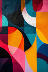 Bold Colors and Dynamic Shapes Artwork for Contemporary Living Spaces Generative AI