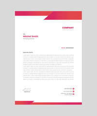 Minimalist concept business style professional and modern letterhead template design