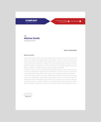 Minimalist concept business style professional and modern letterhead template design