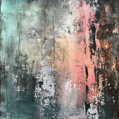 Edgy and distressed grunge texture background in pink green black colors. Perfect for wallpapers ,print, background 