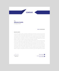 Minimalist concept business style professional and modern letterhead template design