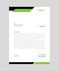 Minimalist concept business style professional and modern letterhead template design