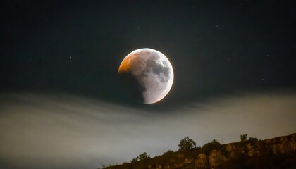 Obraz na płótnie Canvas full moon over the moon