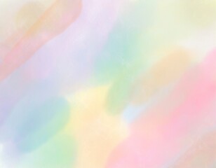 Rainbow colours pastel watercolour background with copyspace. 