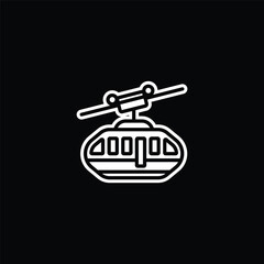 Original vector illustration. The funicular icon. 