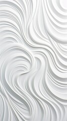 wall panel, colored decorative plaster, panel for wall decoration in vintage style. A fragment of a white wall with a relief ornament in the form of waves.