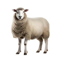 Naklejka premium Sheep isolated on white or transparent background
