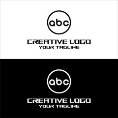 creative letter logo abc desain vektor