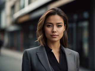Naklejka premium business woman looking forward