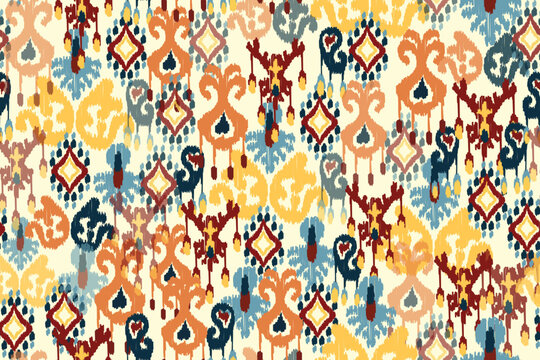 abstract cloth motif patterns, abstract ikat, abstract backgrounds, carpet motifs.