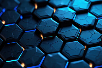 Obraz na płótnie Canvas Blue hexagons background