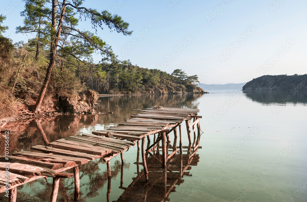 Sticker Pier on the lake