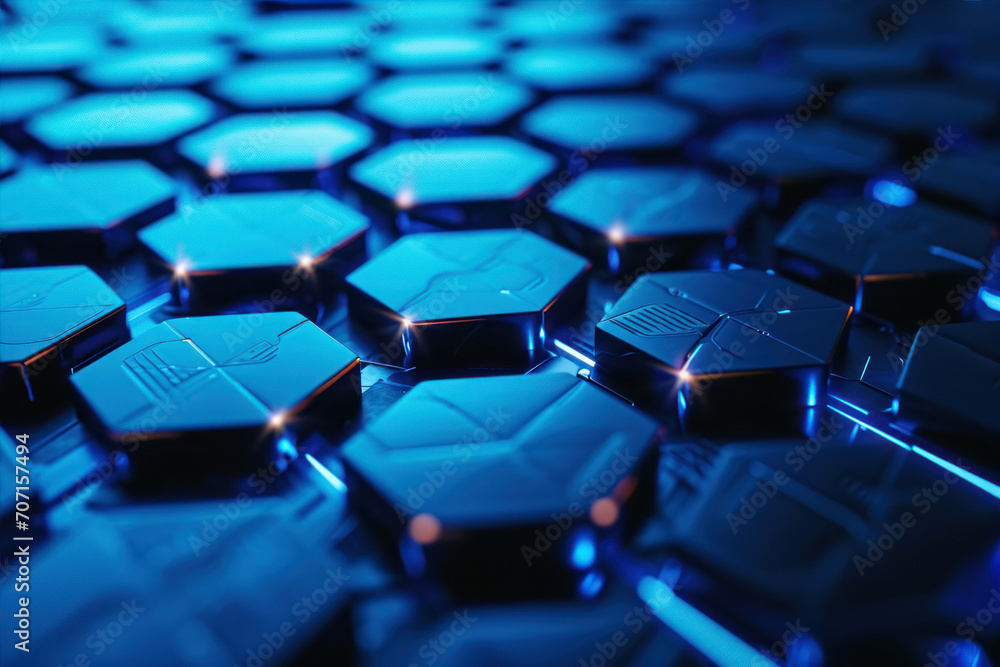 Poster abstract background with hexagons