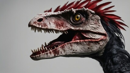 head of a dinosaur,  The Velociraptor was a horror. It had been possessed by an evil spirit,  