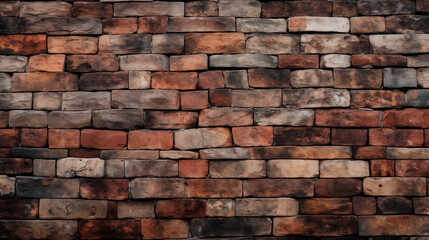 Obraz premium Muro de ladrillos de arcilla de colores rojizos para usar como textura