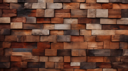 Muro de ladrillos de arcilla de colores rojizos para usar como textura