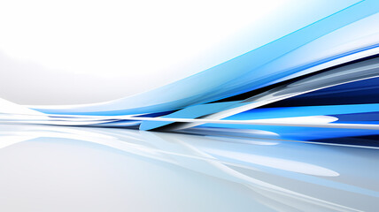 Obraz premium White and blue abstract background with lines and slashes giving off a futuristic concept 