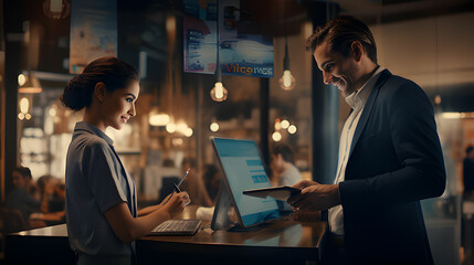 couple sitting in cafe