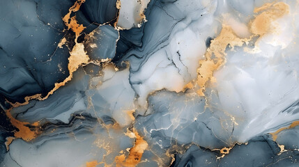 Obraz premium Abstract background blue marble agate granite mosaic with golden veins