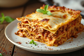 Lasagna: Timeless And Cozy Italian Delight - obrazy, fototapety, plakaty