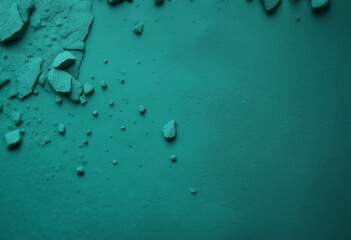 Abstract dark aquamarine turquoise concrete stone paper texture background banner trend color