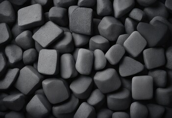 Black stone concrete texture square background anthracite