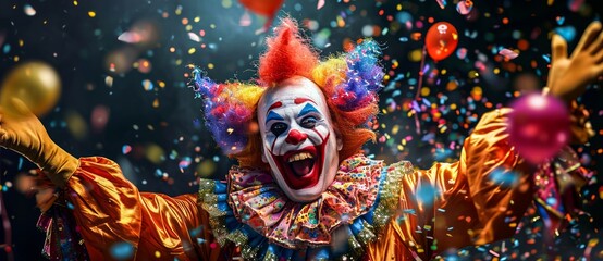 Clown's Colorful Celebration