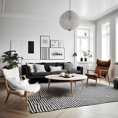 Classic Scandinavian interior.
