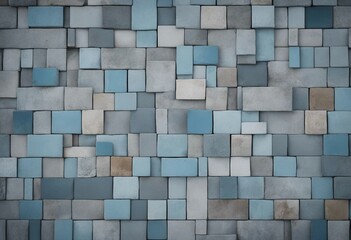 Old gray blue vintage shabby patchwork motif tiles stone concrete cement wall texture background ban