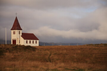 Fototapeta premium small church in rural Iceland