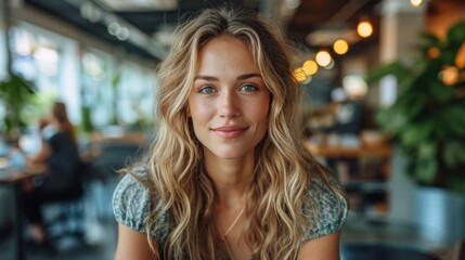 Dynamic female entrepreneur pitching in a startup, epitomizing innovation and business acumen.