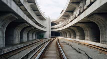 Brutalist Skyway: The Ascension of Tomorrow