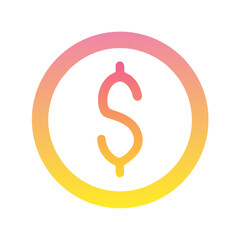 Fototapeta premium dollar sign icon 