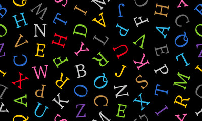 アルファベットの大文字パターン背景