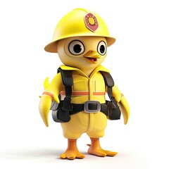 Bird Construction Worker Cartoon