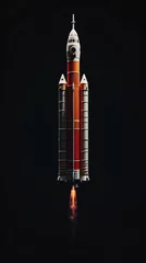 Selbstklebende Fototapeten rocket launching © ding