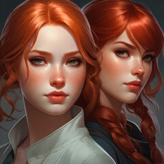 Naklejka premium A painting of... Sun-Kissed Smile Unveiling Inner Harmony, Moonlight Draped on Velvet Eyes, Woven Threads of Story in Every Brushstroke, Where Strength Blooms Like a Delicate Rose.