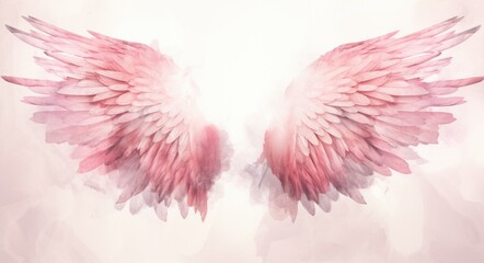 angel wings watercolor concept