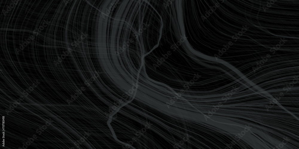 Poster acrylic abstract lines with wave swirl curve on pour black and gray gradient color liquid marble. wo