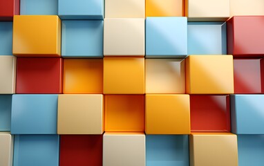 Colorful modern geometric wall pattern