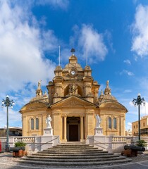 view of the Nadur Parish Church on Gozo Island in Malta