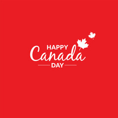 Obraz na płótnie Canvas Happy Canada Day Poster
