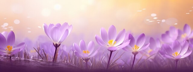 pictures of spring flowers with sun rays.