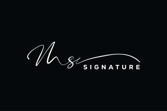 MS initials Handwriting signature logo. MS Hand drawn Calligraphy lettering Vector. MS letter real estate, beauty, photography letter logo design.