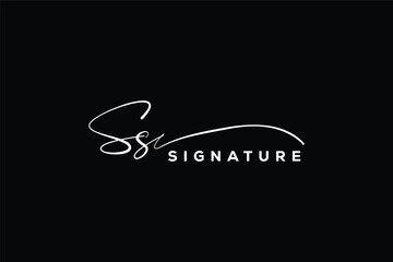 SS initials Handwriting signature logo. SS Hand drawn Calligraphy lettering Vector. SS letter real estate, beauty, photography letter logo design.